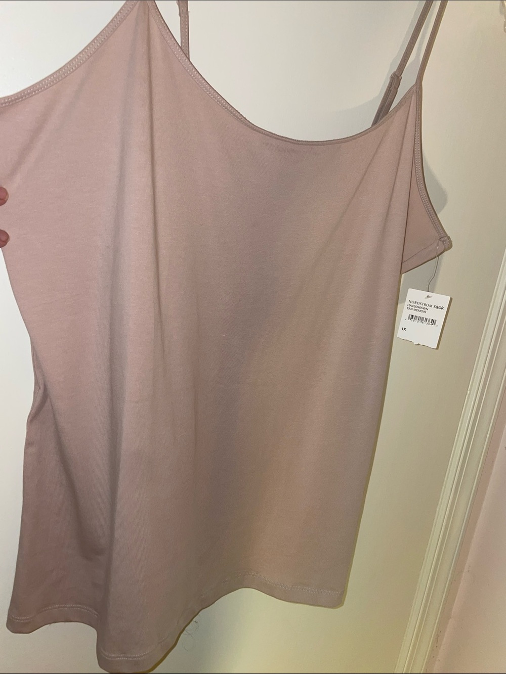 Nordstrom Halogen Tan Cotton Spandex Stretch Camisole 1X